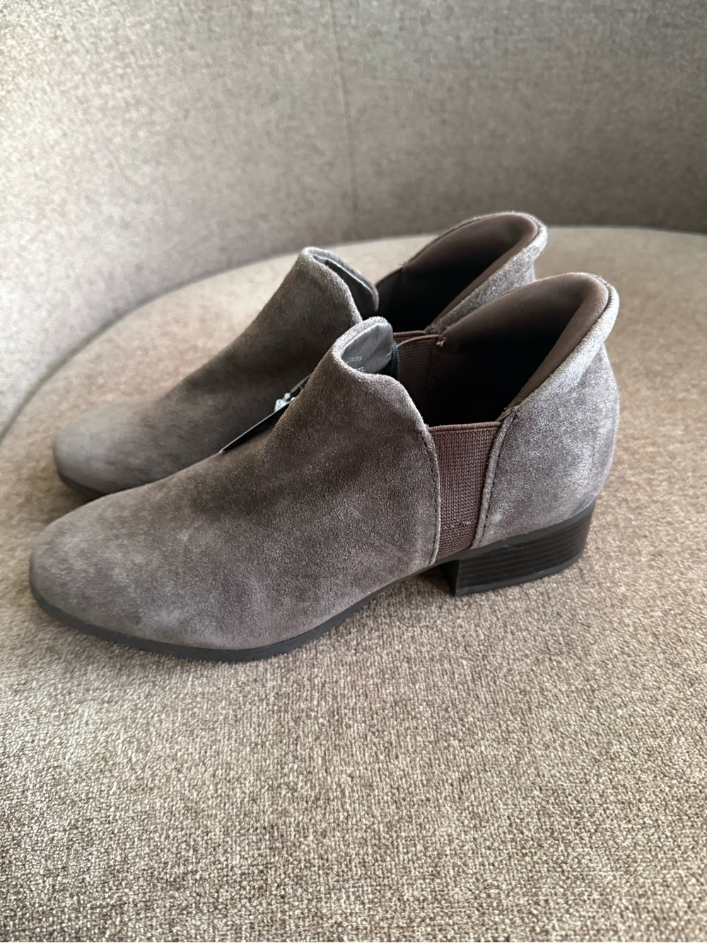 Kenneth Cole Gray Suede Ankle Booties